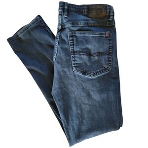 Buffalo David Bitton Jackson Straight Stretch Jeans Mens 34x34 Dark Wash Blue